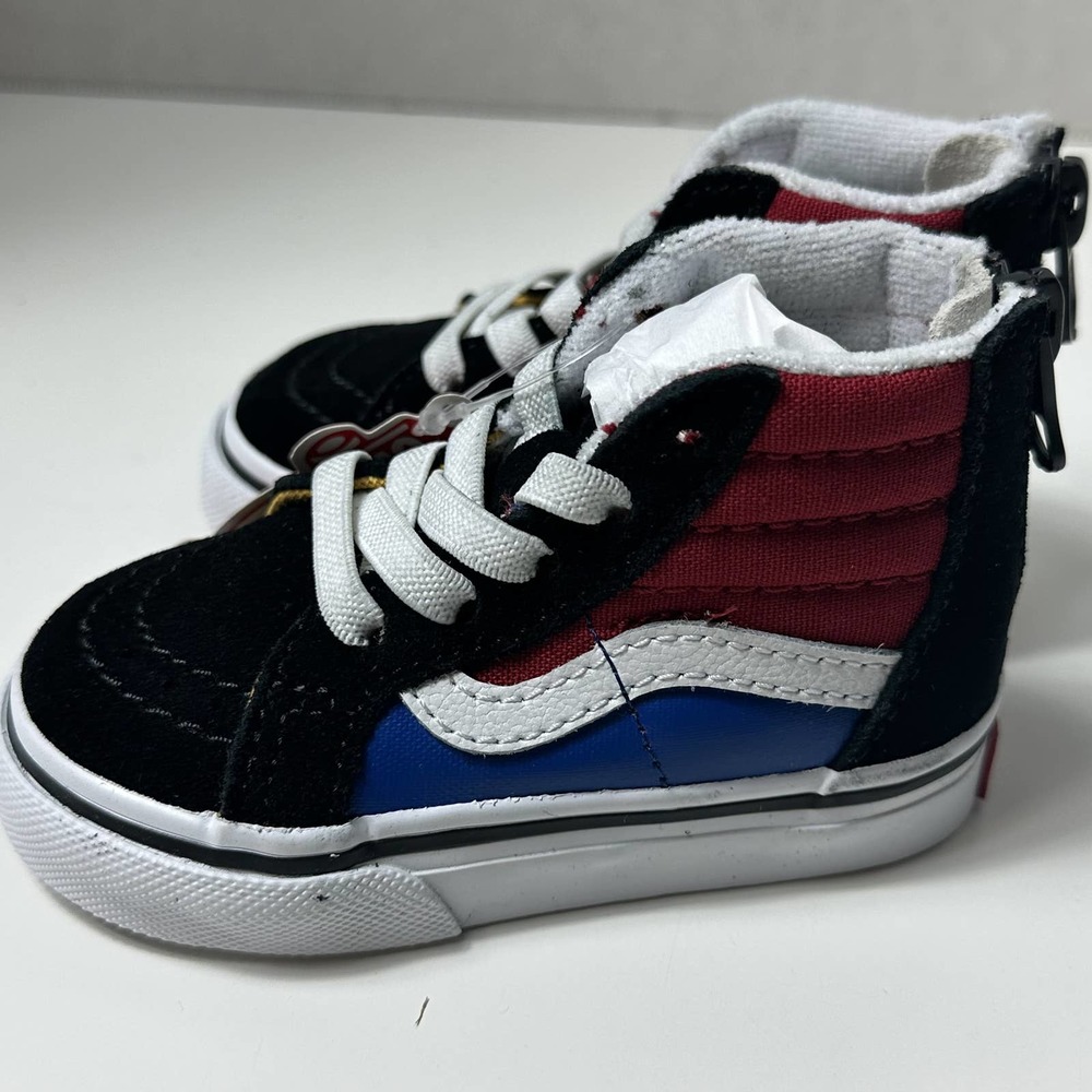 NEW Vans Toddler Sk8-Hi Zip Easy Logo Shoe Black Chili Pepper Size 4.0T - Picture 4 of 7